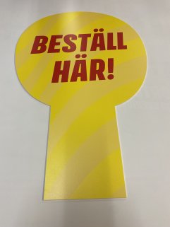 Skylt beställ här 400x600